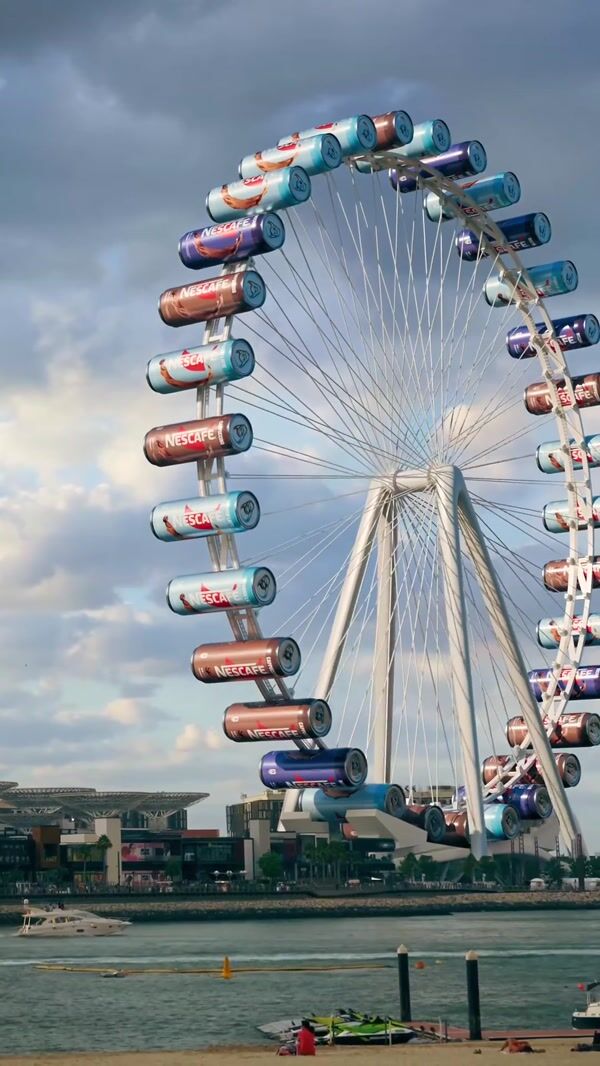 Nestlé Coffee in Cans as Ferris Wheel Carts