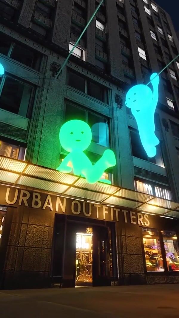Urban Outfitters Glowing Smiskis Take Over Storefront