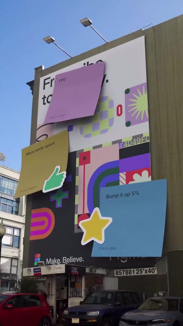 Figma Mouse Pointer Pasted Ad on Digital Screen