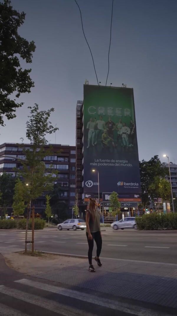Iberdrola Cable Wires Power Billboard Lights