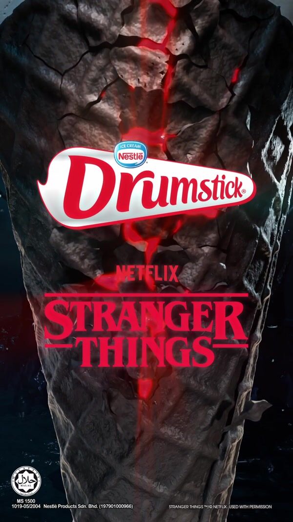Nestlé x Stranger Things Drumstick Ice Cream DOOH Malaysia