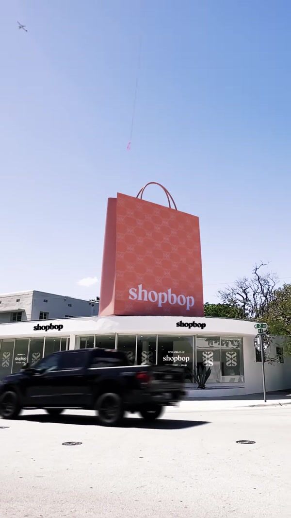 Shopbop Shopping Bag Lifted From the Roof