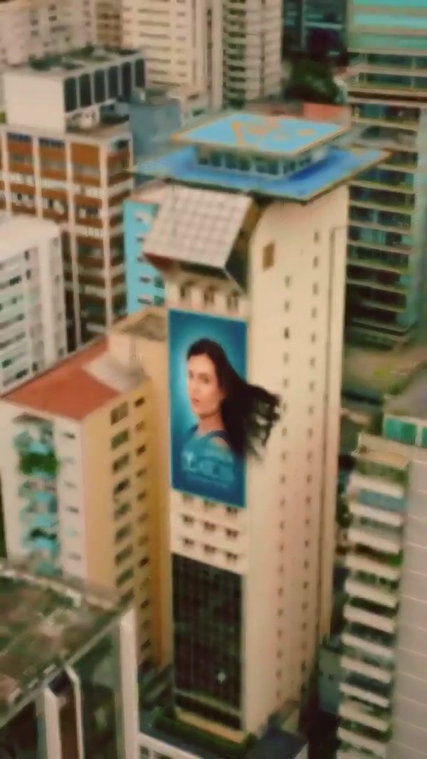 CAPITECH Hair Flowing in the Breeze on Billboard