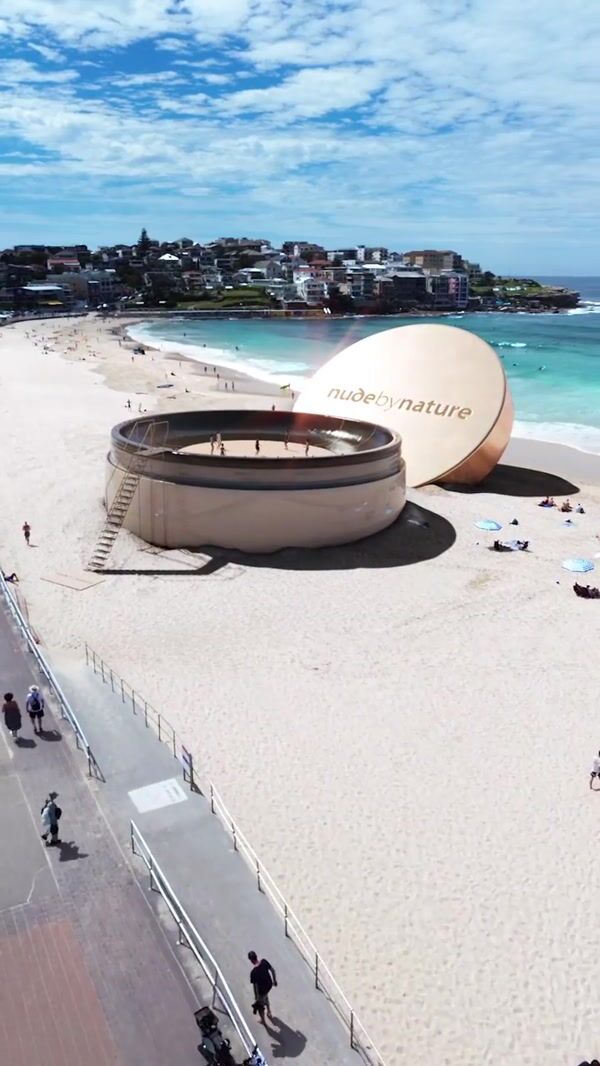 nude by nature Foundation Compact Becomes Beach Trampoline