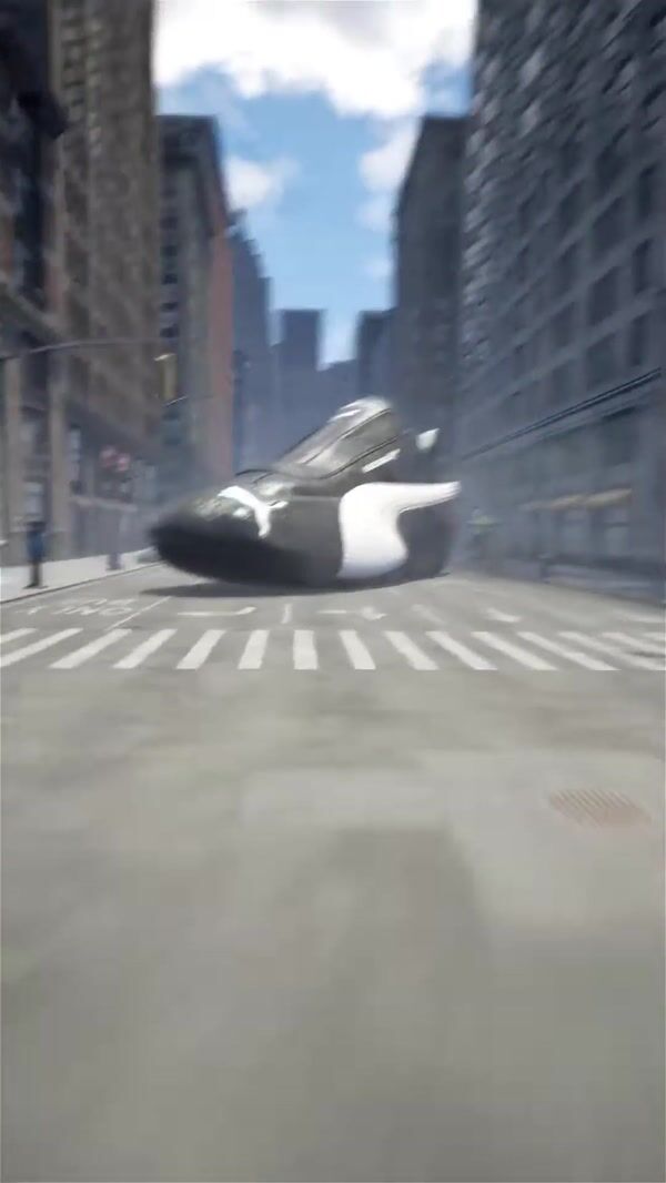 Balenciaga Giant Puma Sneaker Glides Through City