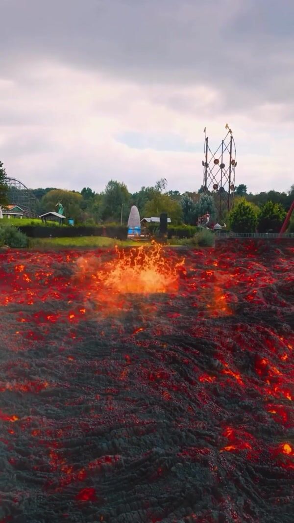Parc Astérix Grand Lake Turns into Lava