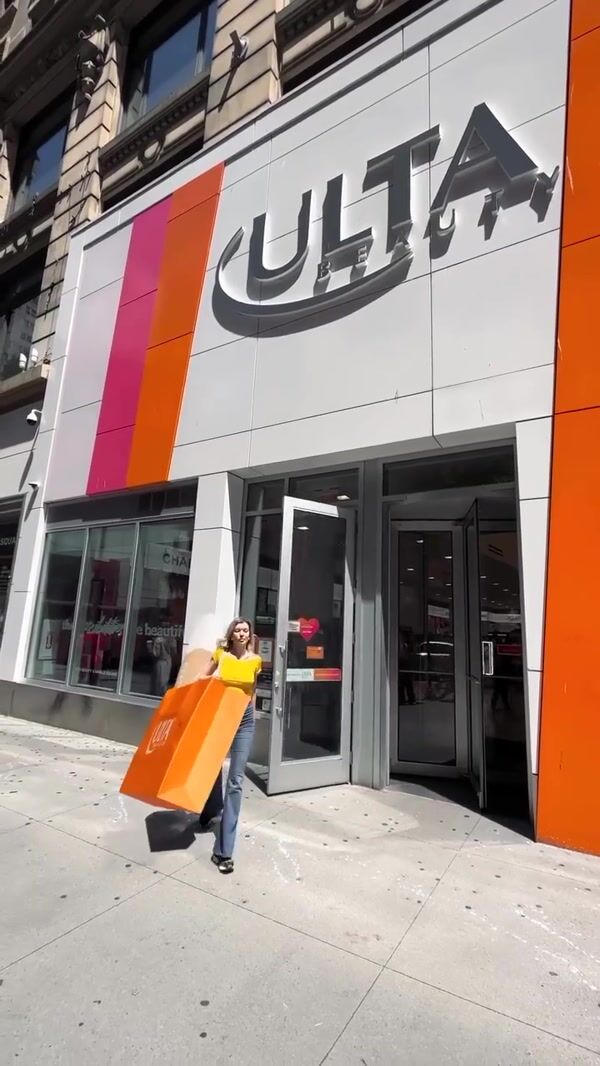Fenty Beauty and Ulta Giant Shopping Bag in NYC