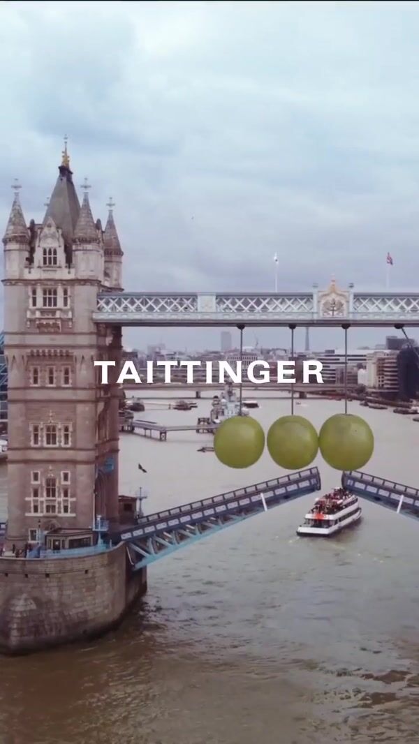 Champagne Taittinger Giant Grapes in Perpetual Motion
