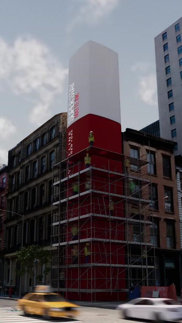 Maybelline Lipstick Tower on Building