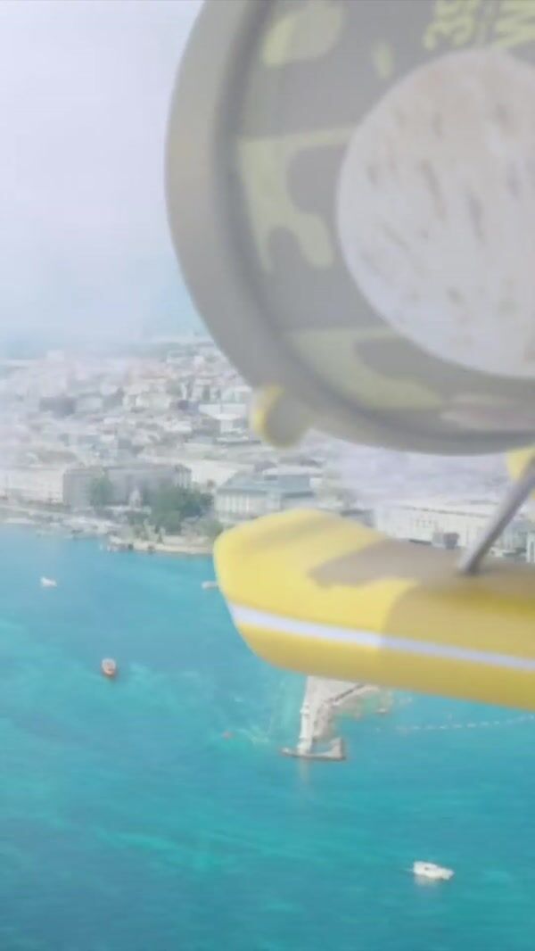 LEC Ice Cream Airplane Flies Above Swiss Waters