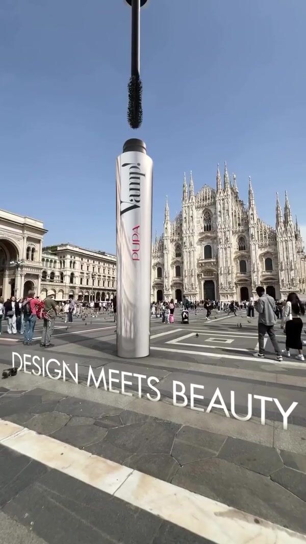 Pupa Milano Giant Beauty Products in Milan