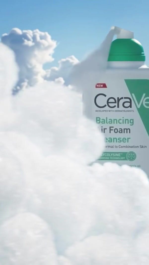 CeraVe Giant Bottle Pumps Foam in the Sky