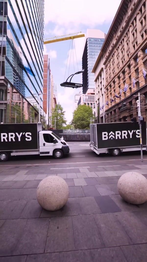Barry’s Giant Treadmill Installation at Martin Place