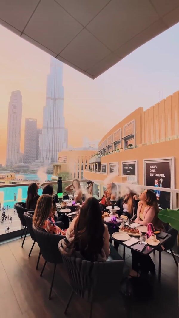 Amaya Dubai Shisha Smoke Forms a Word