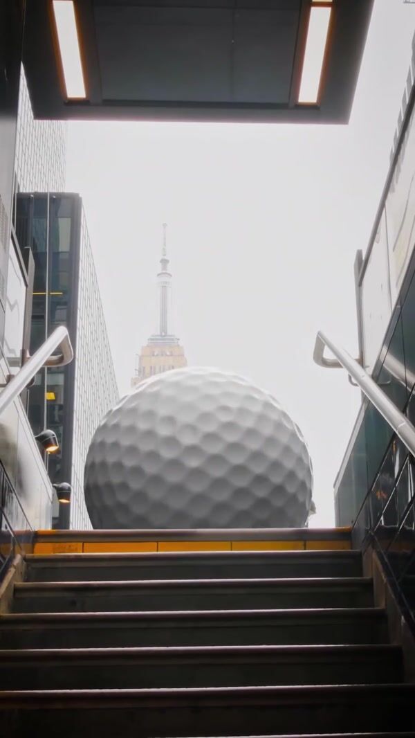 Ryder Cup Golf Balls Cascade from Subway Train