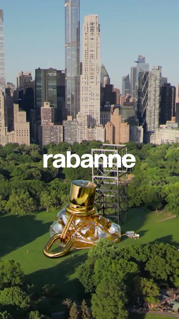 Rabanne Giant Perfume Bottle Inflates at Park