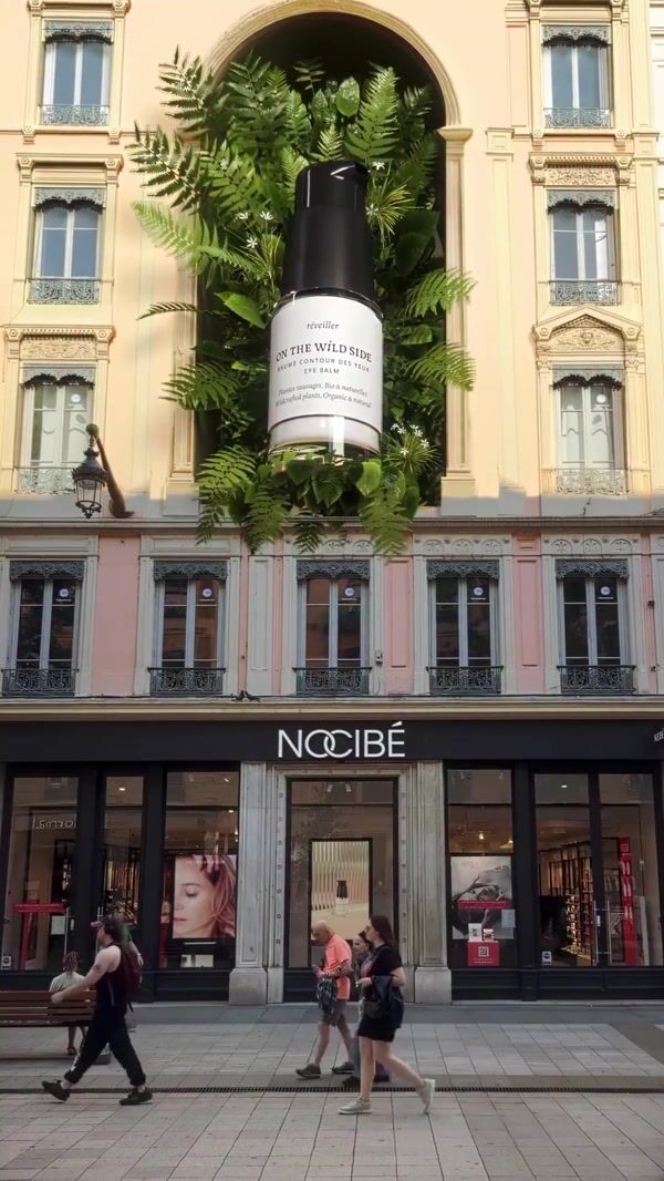 On The Wild Side Giant Bottle on Nocibé Facade