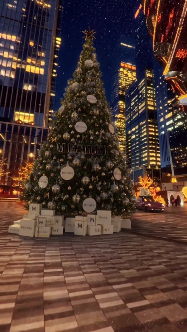 MESHKI Car Delivers Gifts to Christmas Tree