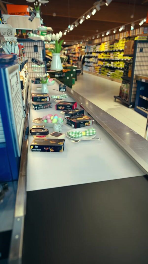 Lidl Deluxe Items Fall on Conveyor Belt