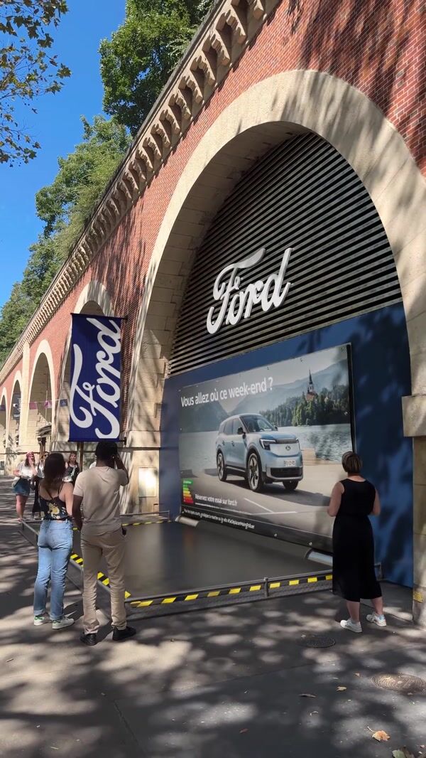 Ford Flipping Car Facade Display