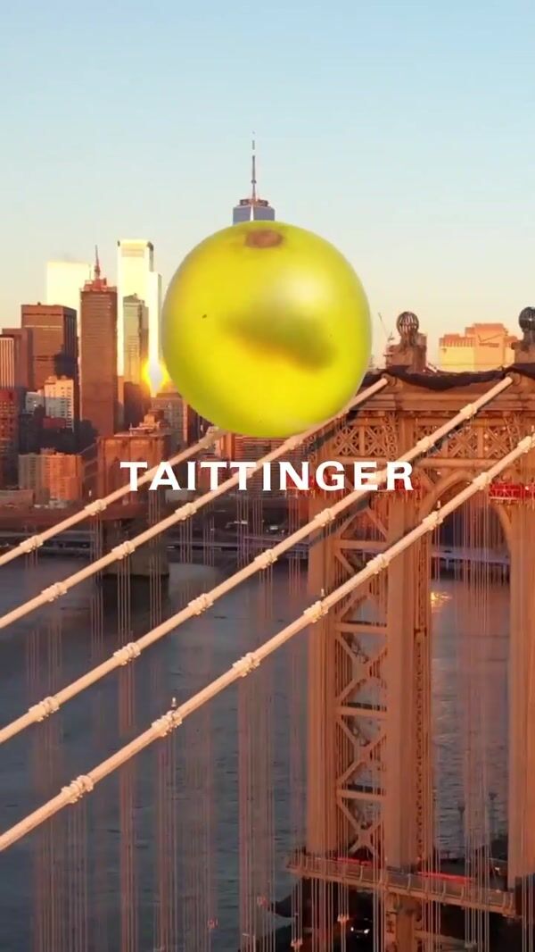 Champagne Taittinger Giant Grape on Manhattan Bridge