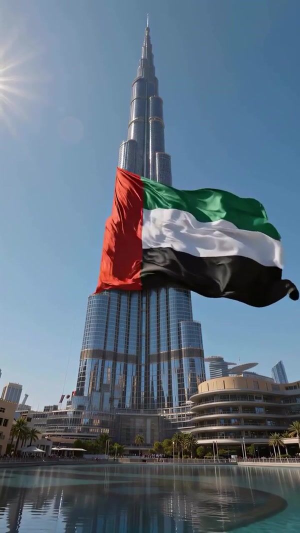 Amazing Dubai Giant UAE Flags in UAE Landmarks