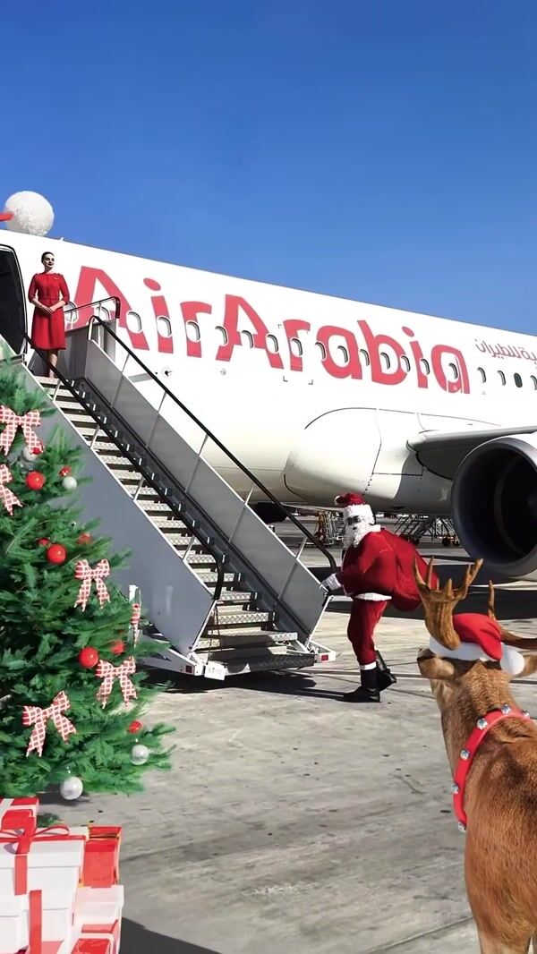 Air Arabia Christmas Display at Tarmac