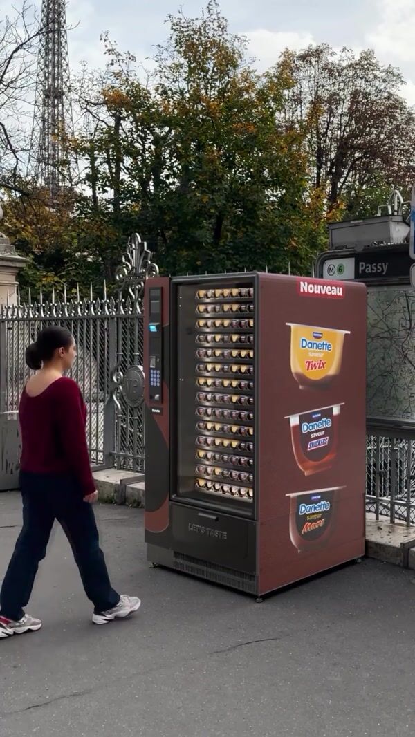 Danette Vending Machine Releases Giant Cup