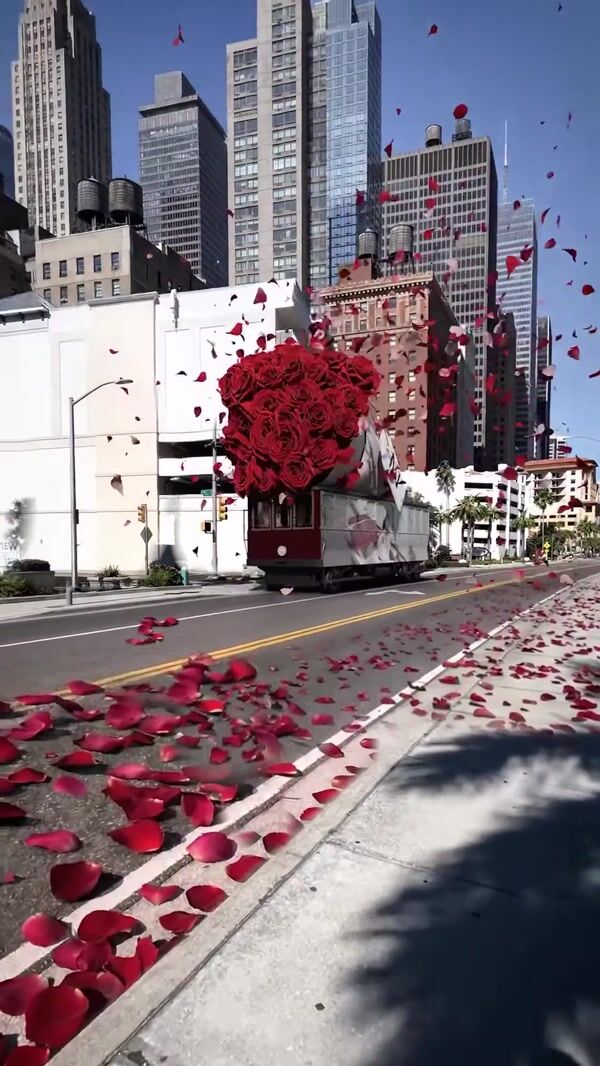 Meshki Giant Bouquet Atop Truck