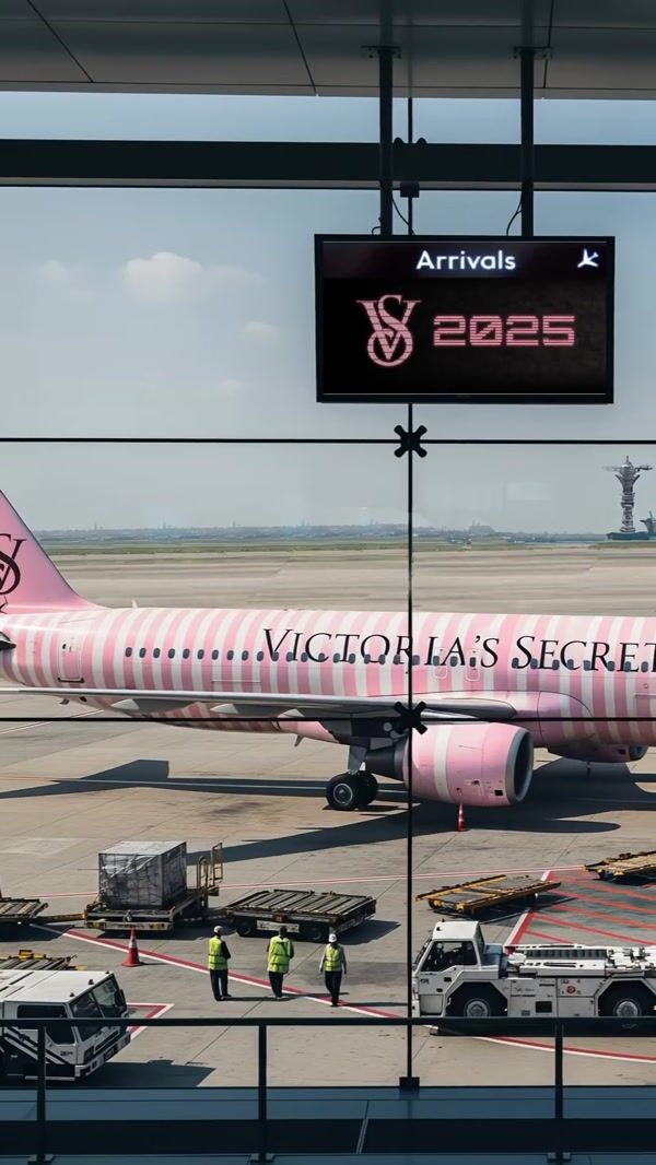 Victoria's Secret Perfume Arrival at Airport