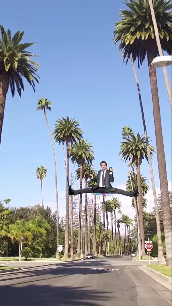 Naked Gun Liam Neeson Splits on Two Palm Trees