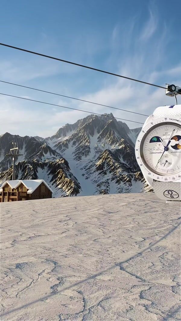 Swatch Giant Watch on Cable at French Alps