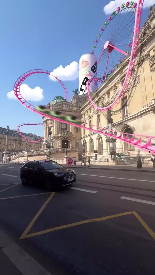 Trybz Rollercoaster Surrounds Paris Opera House