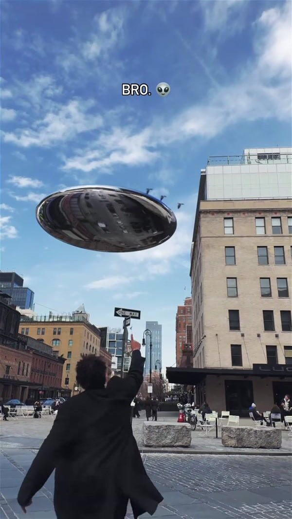 Lucid Motors Metallic UFO Lands on NYC Building