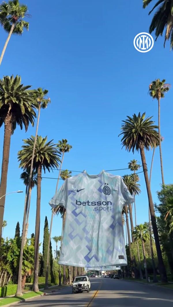Inter Jerseys Hanging From Palm Trees