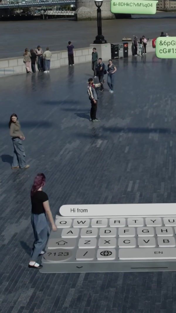 WhatsApp Message Bubbles Floating in London