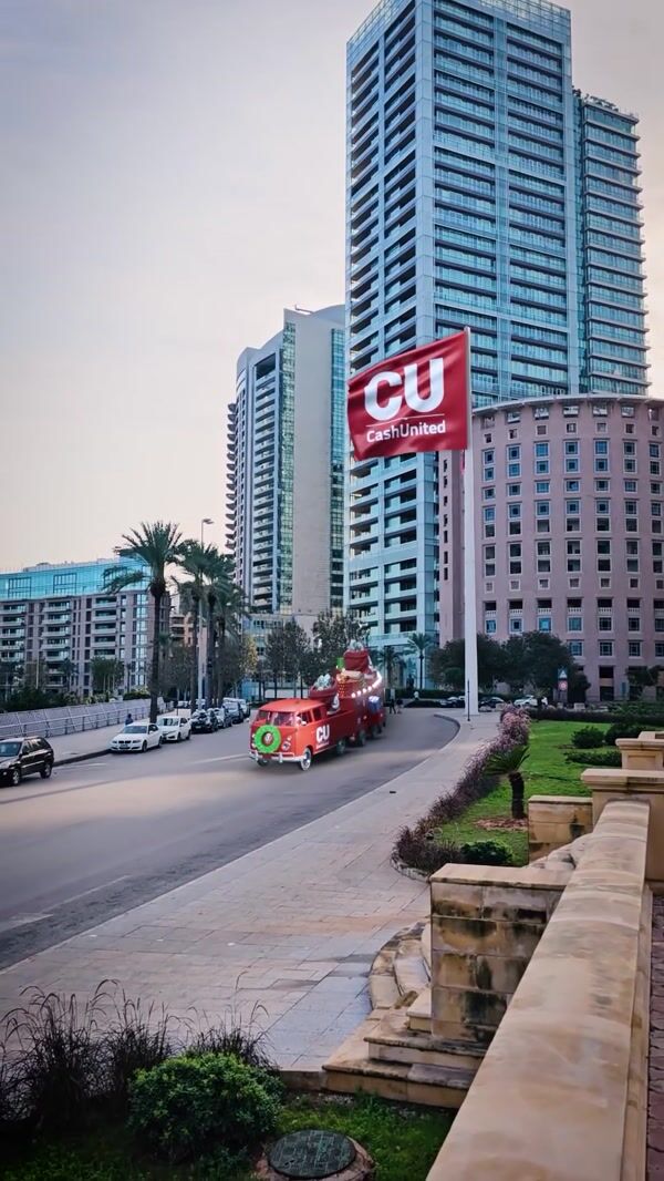 CashUnited Bills Float in Air from Truck