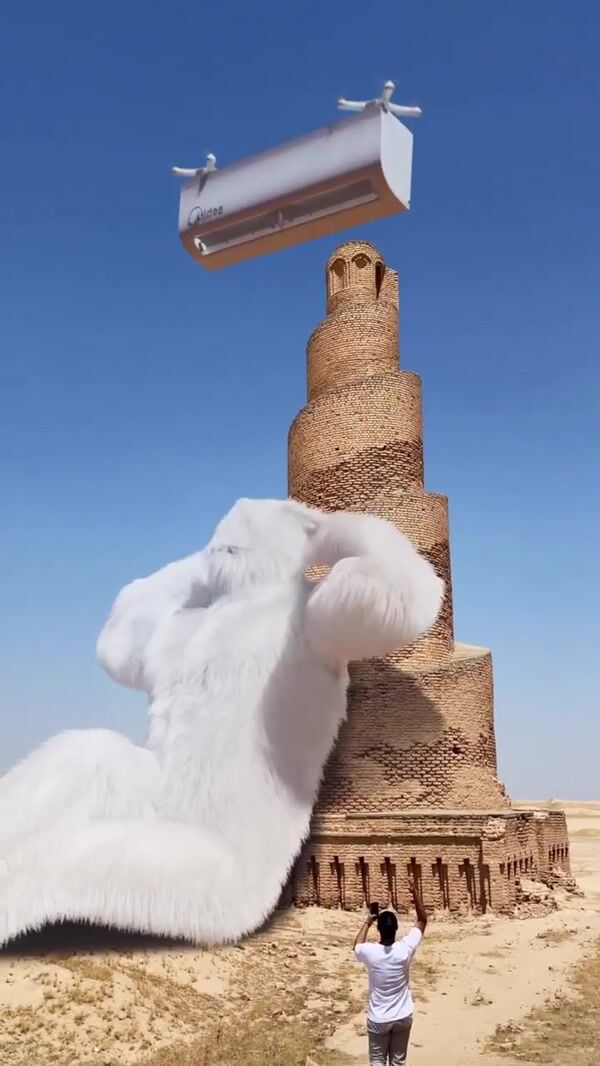 Taqeef Giant Yeti Chills Under Midea Aircon