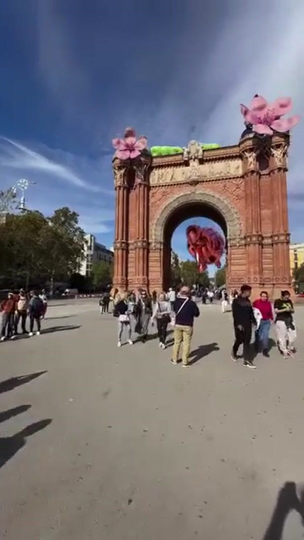 Bianca Adam Balloon Floats Through Arc