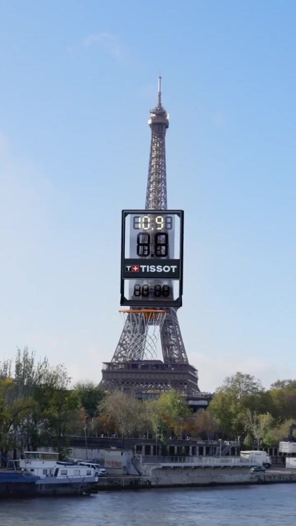 Tissot Basketball Hoop at Eiffel Tower