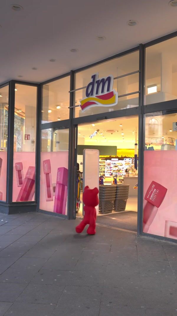 Maybelline Pink Teddy Shopping at DM Store