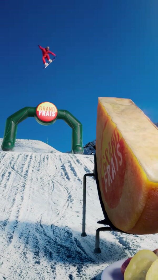 Grand Frais Snowboard Stunt on Melted Cheese Track