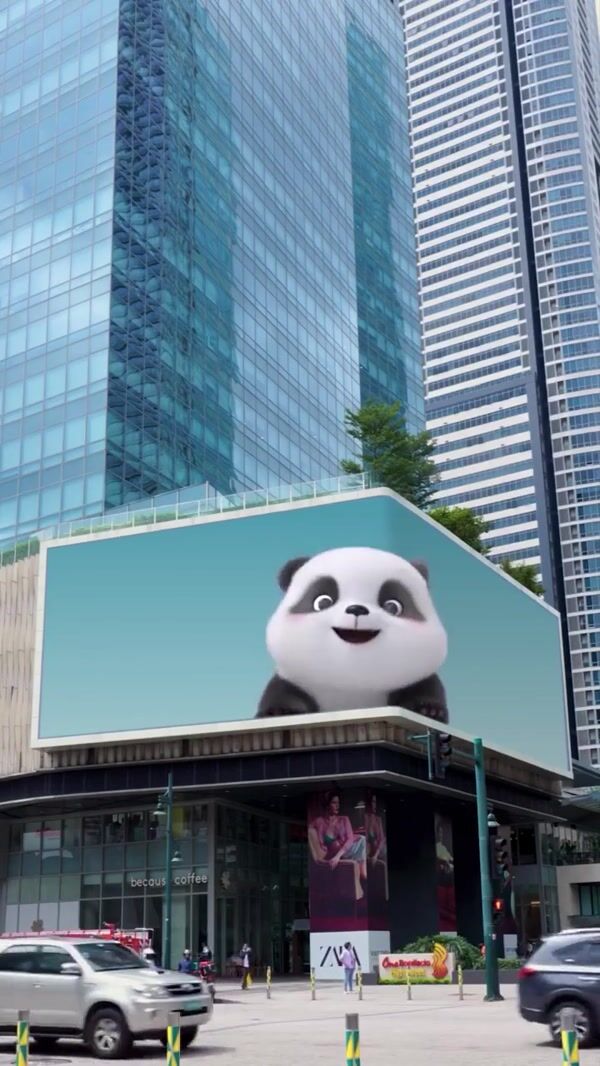 Huawei Panda Emerge From 3D Screen