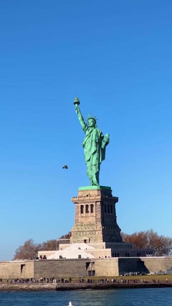 The Glenlivet Statue of Liberty in Scottish Tartan