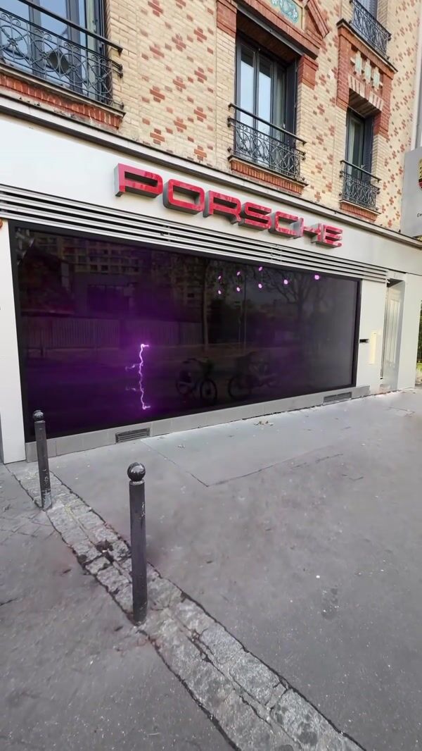 Porsche Storefront Lightning Display