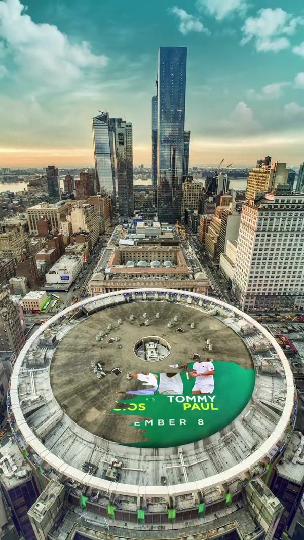 MSG Tennis Balls Bounce on Arena Rooftop