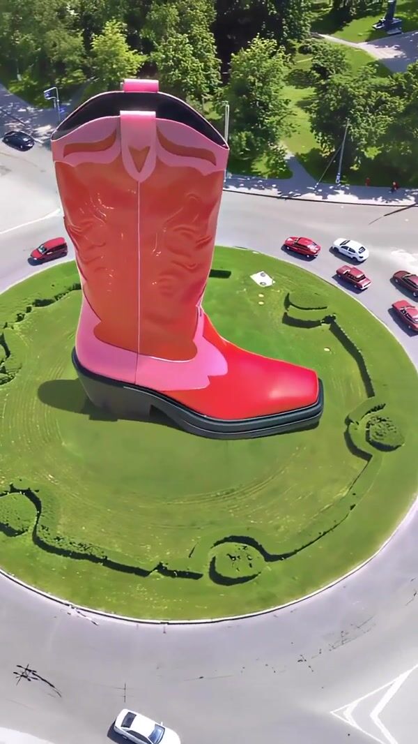 Pull&Bear Red Cowboy Boot in Roundabout