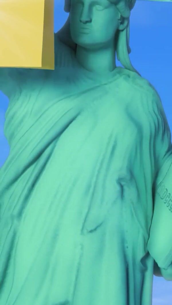 Nykaa Statue of Liberty Holding Shopping Bag