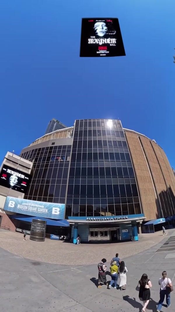 MSG Concert Poster Attaches on Facade