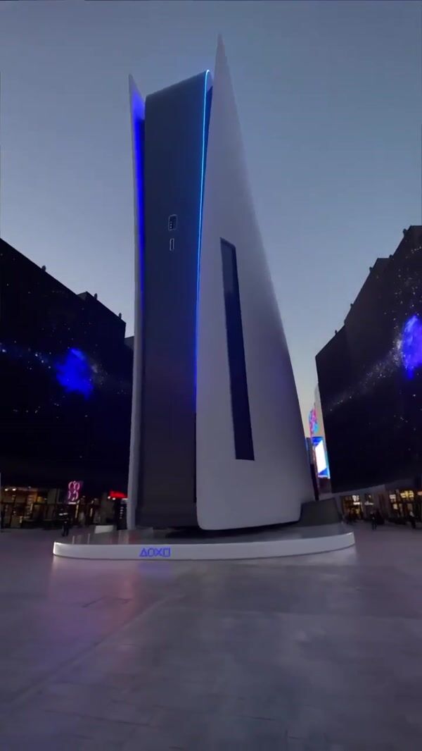 Giant PS5 Console Display at Boulevard City